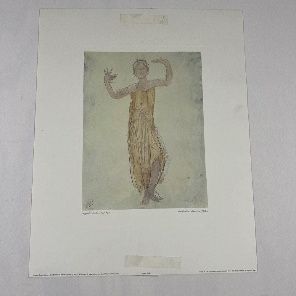 Auguste Rodin Cambodian Dancer in Yellow Art Print Musee Rodin The Art Group